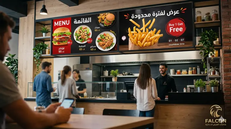 شاشات الليد في المطاعم