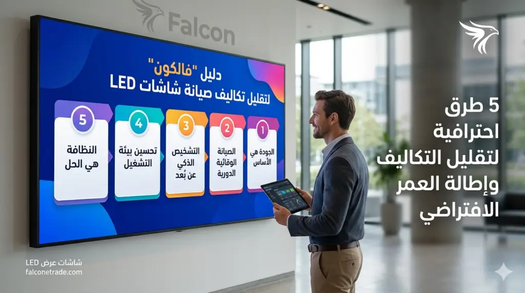 5 طرق احترافية لتقليل تكاليف صيانة شاشات LED